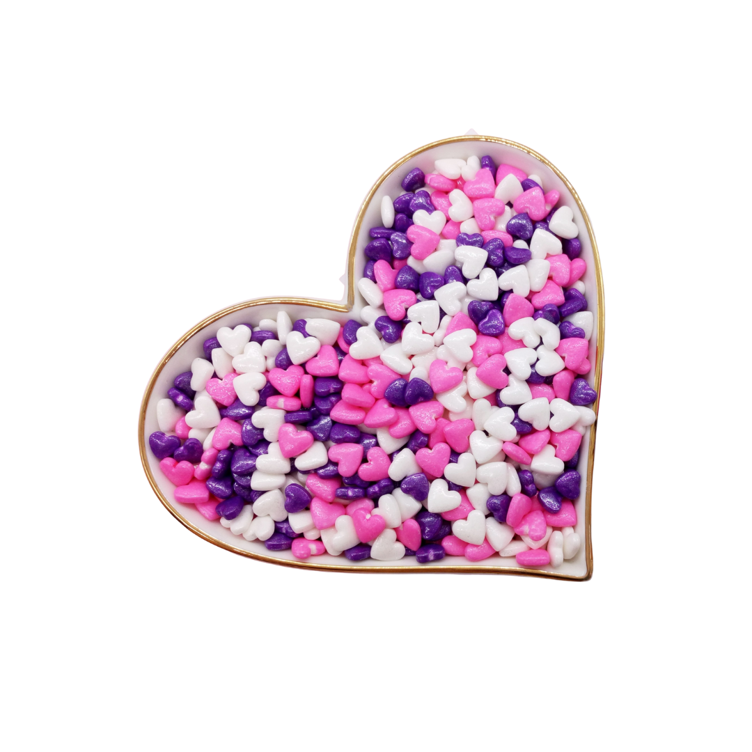 Sprinkles Small Pink, Purple & White Hearts